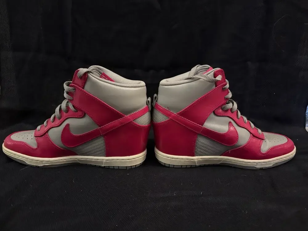 Nike Dunk Sky Hi 528899 001 Medium Grey /Sport Fuchsia-Sail Wmn Sz 10 Wedge 2012